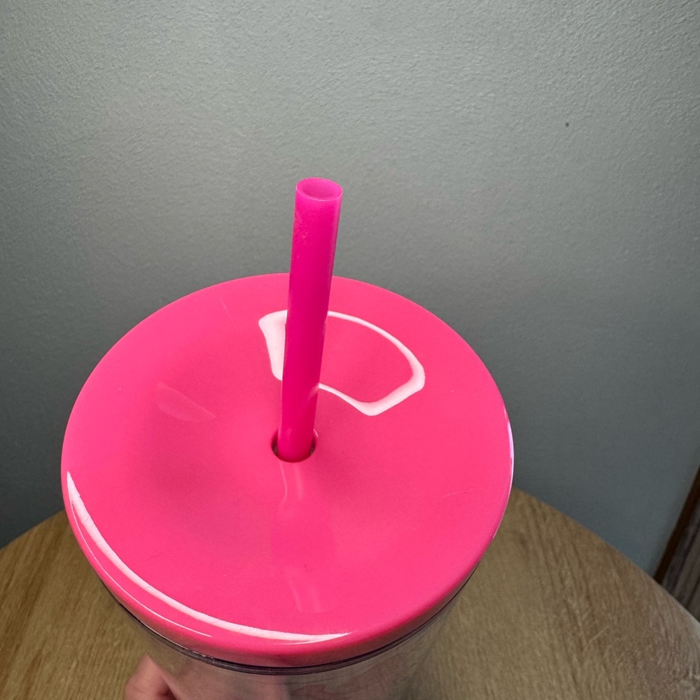 Starbucks x Roller Rabbit Pink Tumbler with Straw - Picture 3 of 4